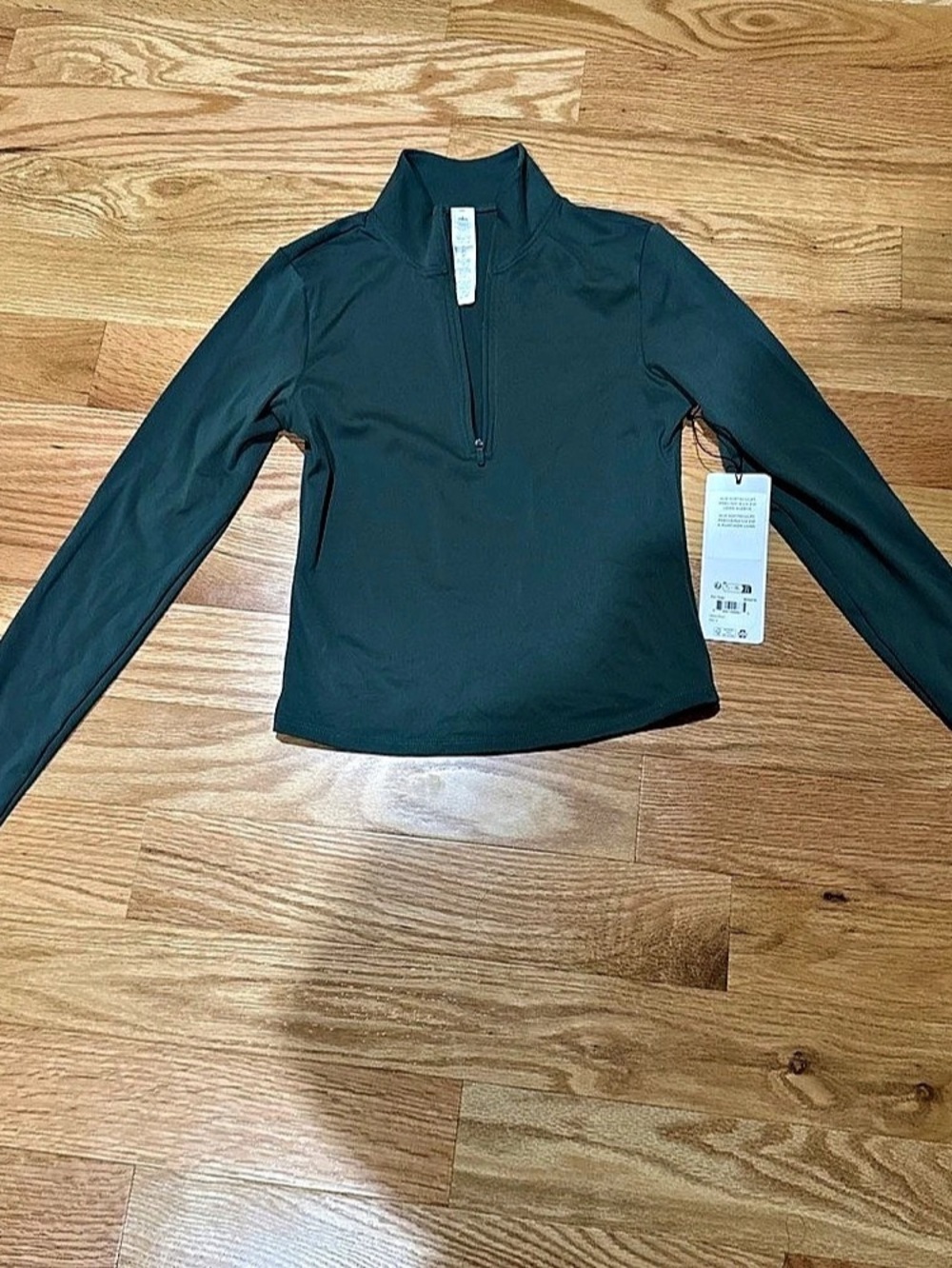 Alo Softsculpt Precision 1/4 Zip Long Sleeve Long Sleeve in Green Size Small NWT